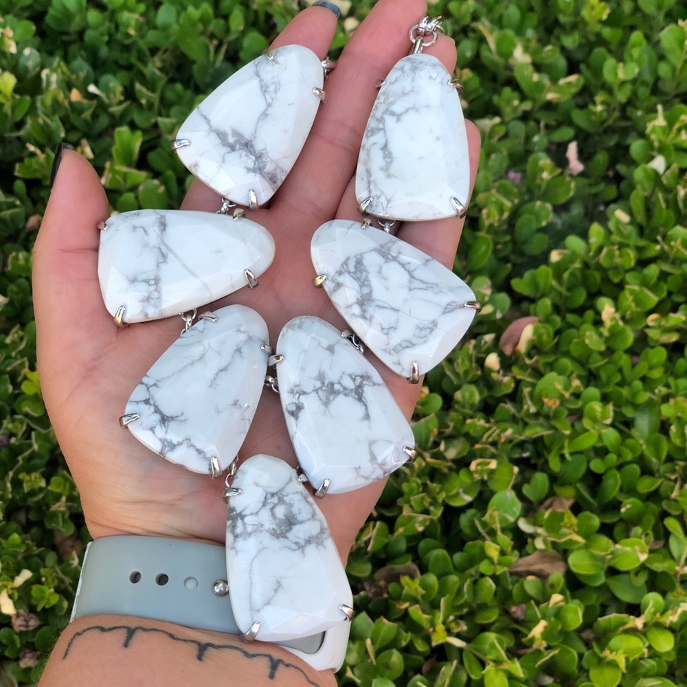Kendra Scott Custom Howlite Harlow in Silver